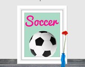 Girl Sports Decor, Soccer Wall Art, Teen Art, Girl Nursery, Sports room, Teen Wall Art, Kids Wall Art, Soccer Decor, Soccer Wall Art, 810