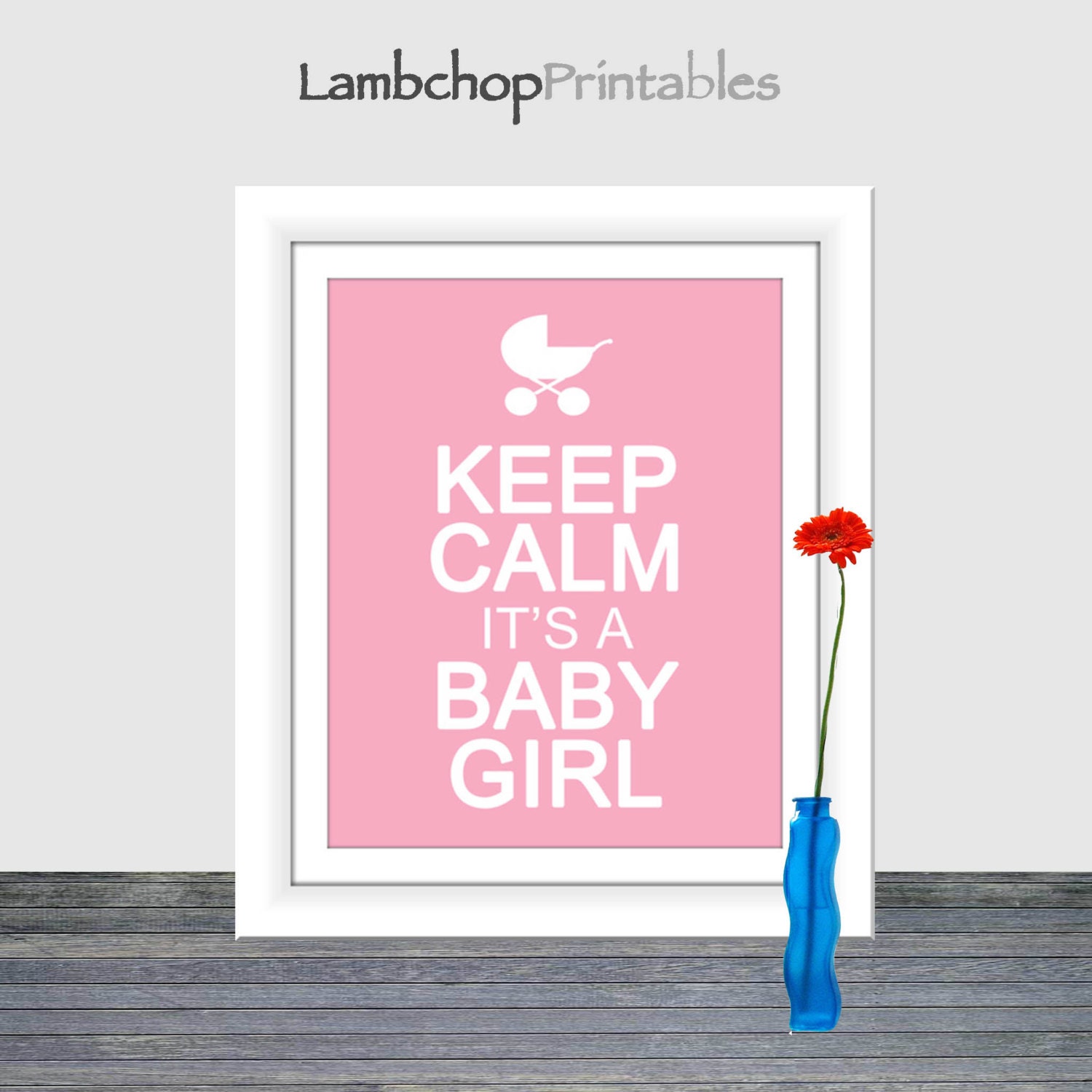 Keep Calm It s a Baby Girl Home Decor Printable Wall Art Baby