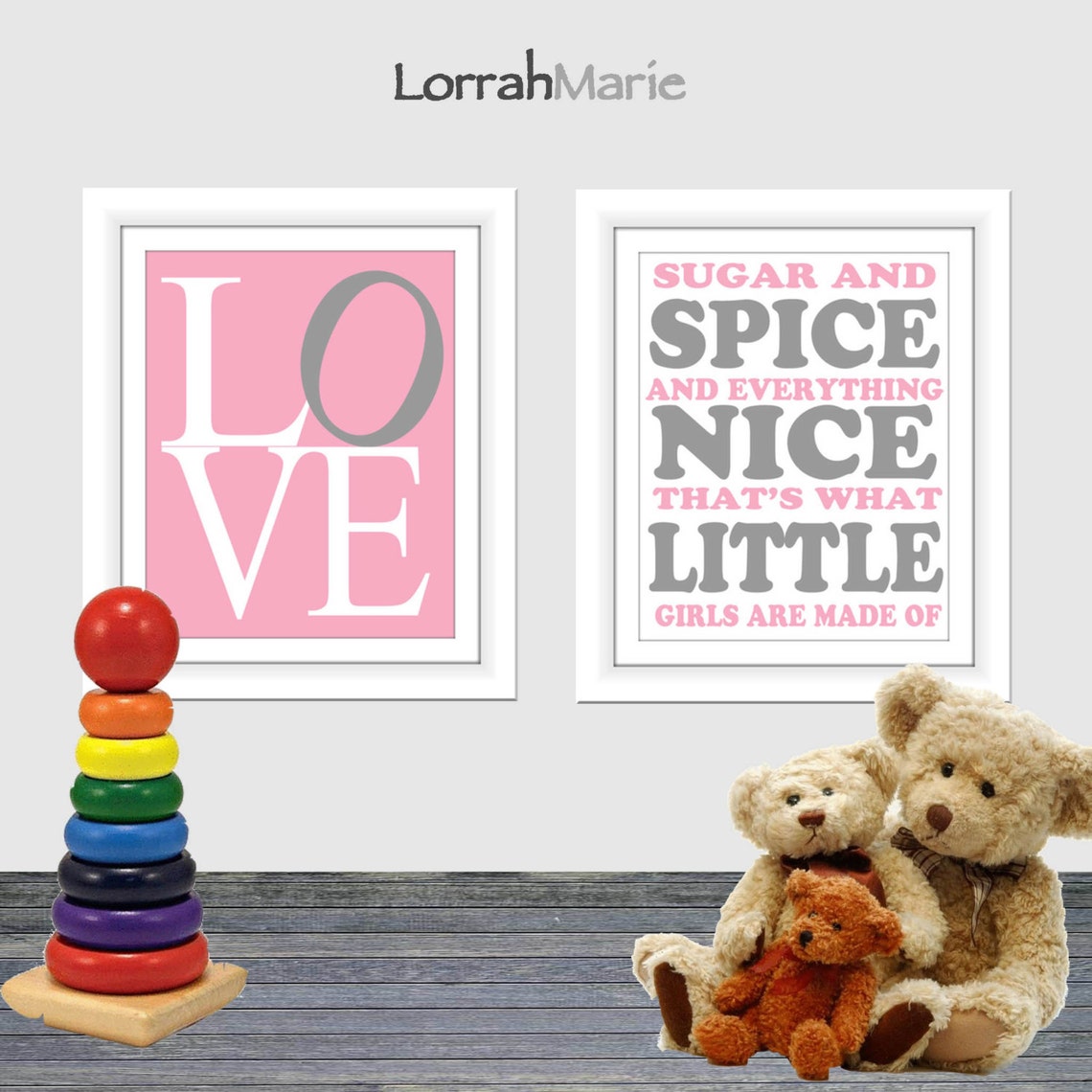 Childrens Wall Art Nursery Wall Art Nursery Decor Sugar and Etsy