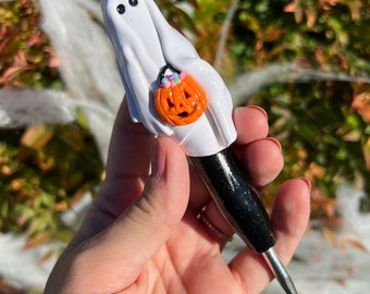 Made to Order** “Boo Babe” Ghost Crochet Hook - Custom Crochet Hook - Ergonomic Handle - Susan Bates Boye - Novelty Crochet Hook