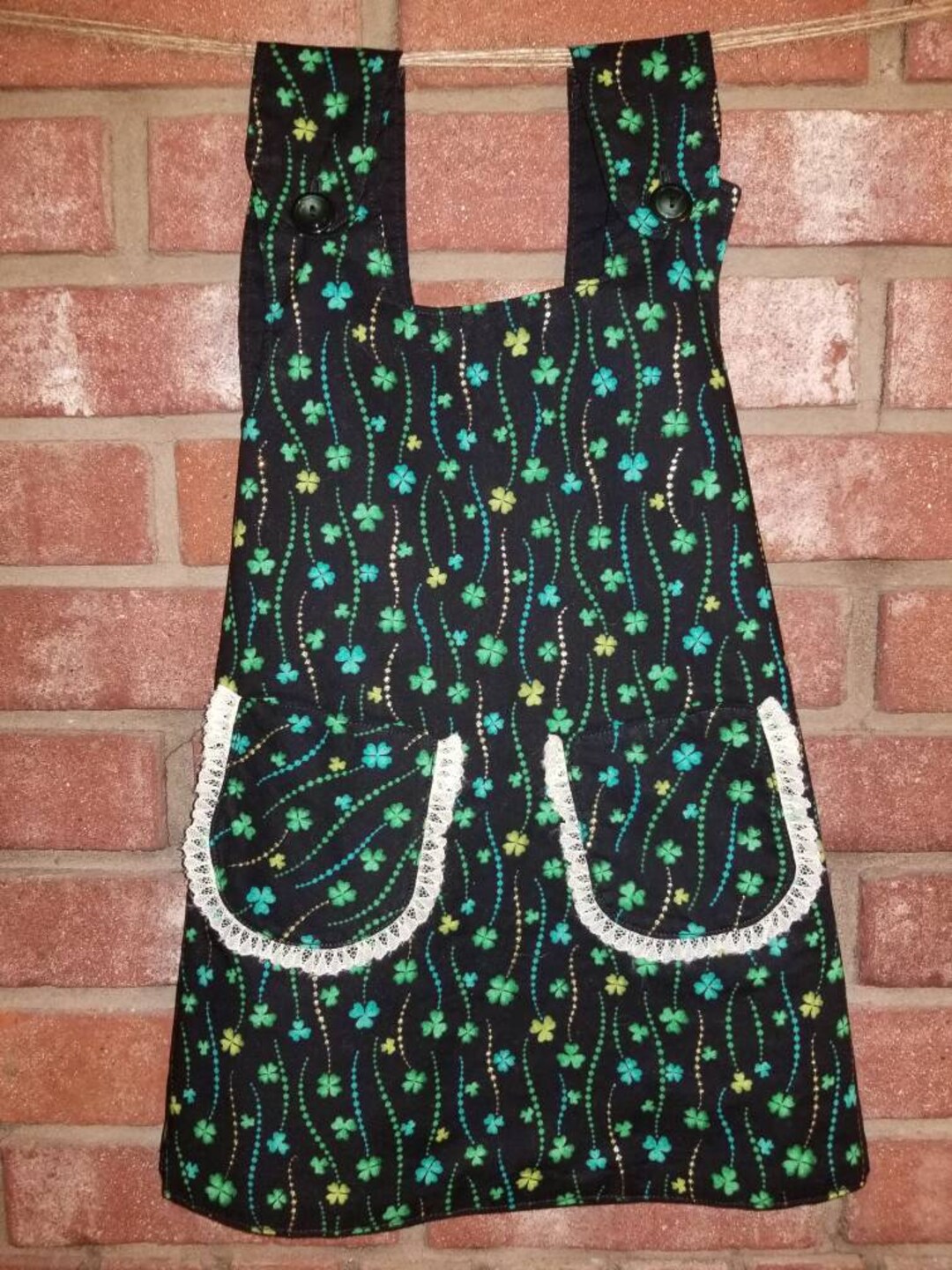 sequin shamrock dress Queen of Sparkles Green Plaid Rhinestone 4 Leaf Clover Shamrock Cotton Tank Dress XL