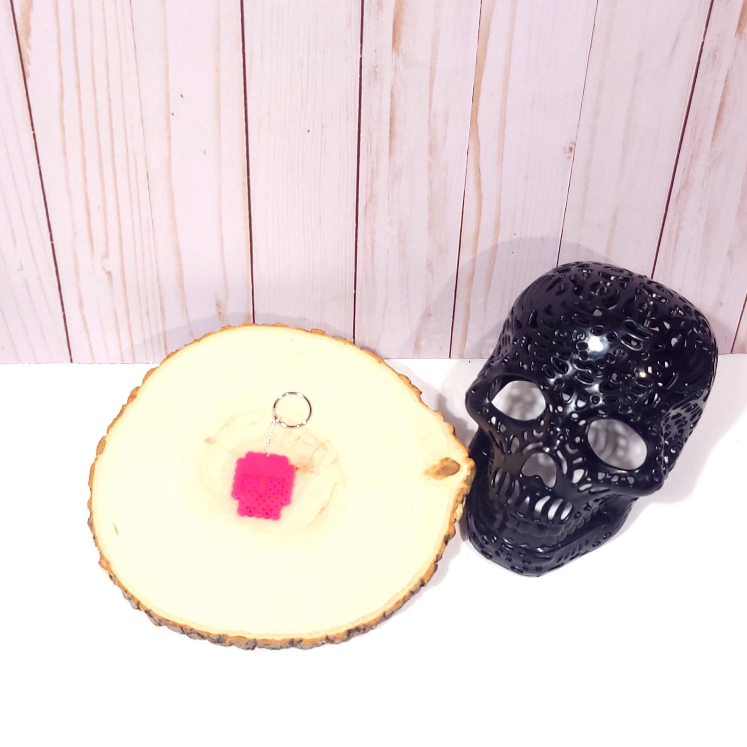 Handmade Perler Beads Skull Keychain A Good Way To Etsy Canada Handmade Perler Beads Skull Keychain A Good Way To Etsy Canada