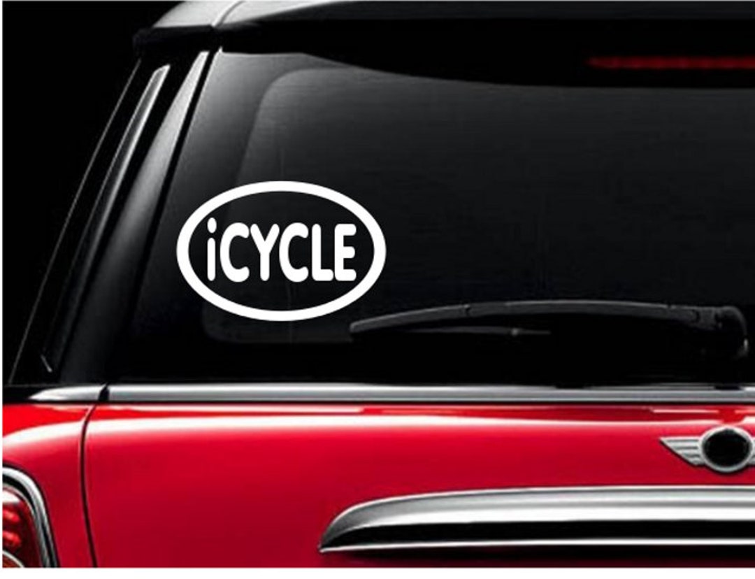 Icycle Decal Sticker Cycling Cyclist Bicycle Bicyclist Century Metric ...