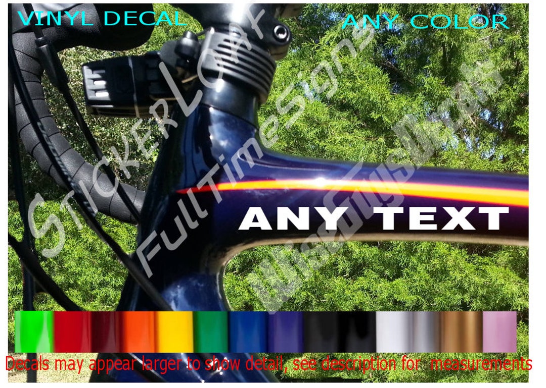 CYCLING Custom Team Name Decal Sticker Cyclist Bicycle Bicyclist