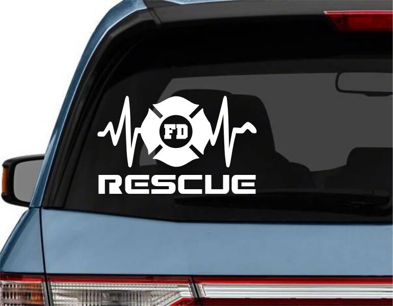 Crash Rescue Sticker RESCUE Decal Sticker Decals Cardiac EMS EMT Firemedic Fire Medic ...