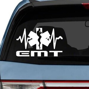 EMT Decal sticker Decals Medic EMS paramedic firemedic Fire Medic Ambulance star of life car Fire Medic Maltese Cross Firefighter volunteer