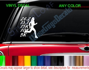 10K Running Oval Decal Sticker Run Runner Half Marathon 5k 10k 13.1 26. ...