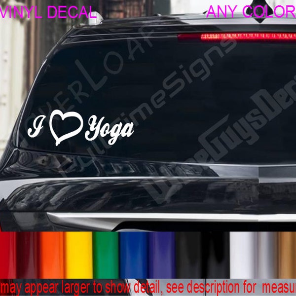 I HEART YOGA decal Sticker car decals stickers fitness dance tai chi peace meditation