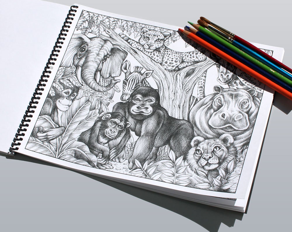 Digital Coloring Page-Nana's Color-Me-Happy Advanced | Etsy