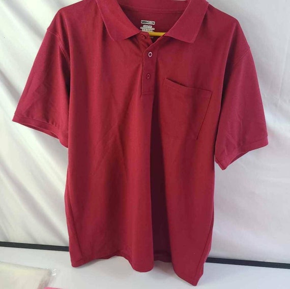 Moheen Mens Activewear Polo Shirt Red Short Sleeve Sun | Etsy