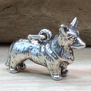 Corgi Charm, Corgi Pendant, Corgi Lover, Welsh Corgi Charm, Dog Lover, Sterling Silver Charm, Animal Lover Charm