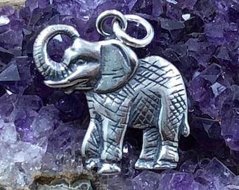 Elephant Charm, Lucky Elephant Charm, Elephant Charm, Elephant Charm, Sterling Silver Charm, Silver Pendant