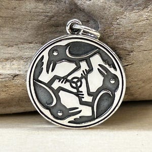 Sterling Silver Three Ravens Charm, Raven Charm, Raven Pendant, Bird Charm, Bird Pendant, Sterling Silver Charm, Sterling Silver Pendant