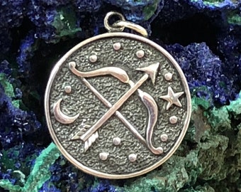 Sagittarius Charm, Zodiac Charm, Astrology Charm, Sterling Silver Sagittarius Charm, Necklace Charm, Necklace Pendant, Sagittarius Gift