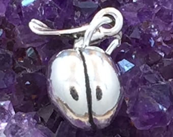Sterling Silver Charm, Peach Charm, Peach Pendant, Sterling Silver Pendant, Georgia Charm, Fruit Charm, PS1424