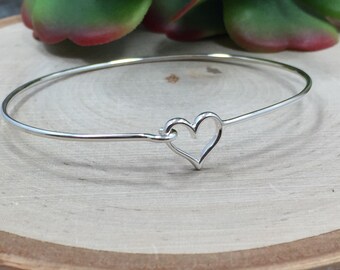 Our Lady Of Lebanon Charm On A 7 Inch Oval Eye Hook Bangle Bracelet