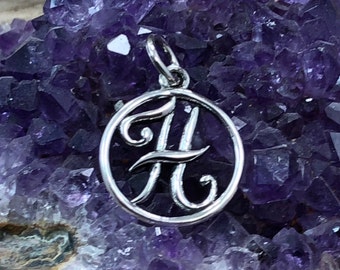 BULK 50 Heart charms antique silver tone H162