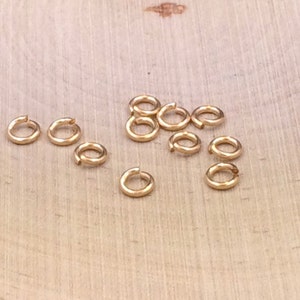 Hard Snap Jump Rings, Locking Jump Rings, Jump Rings, Gold Filled Sterling Silver Jump Rings, 4mm, 20 Pieces