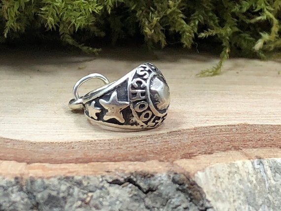 Sterling Silver Class Ring Charm, Class Ring Charm, High School Ring Charm, Graduation Gift, Senior Gift, High School Graduation
