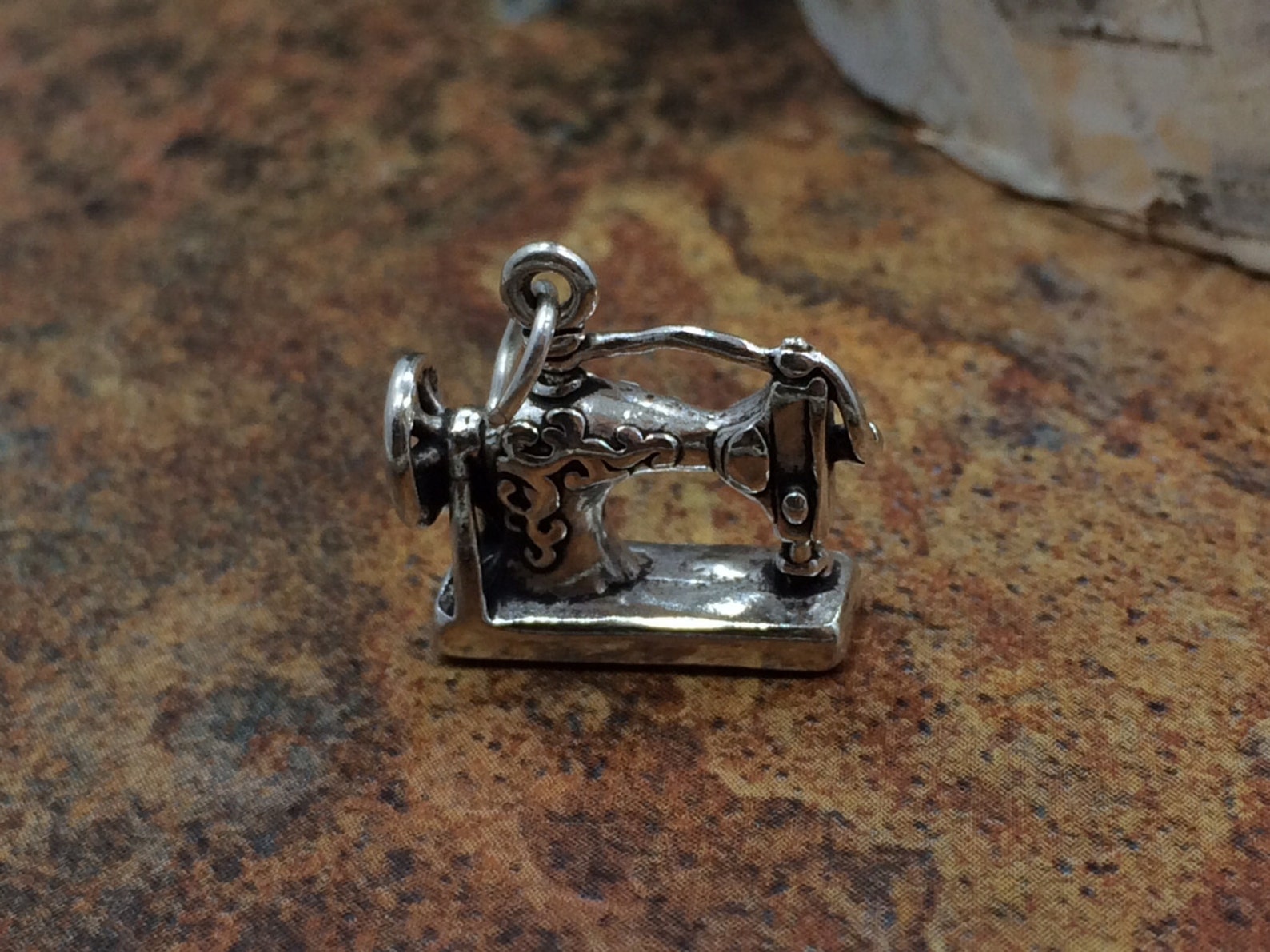 Sewing Machine Charm Antique Sewing Machine Charm Sterling Etsy