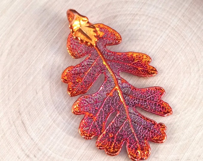 Oak Leaf Pendant Copper Oak Leaf Pendant Copper Oak Leaf Etsy