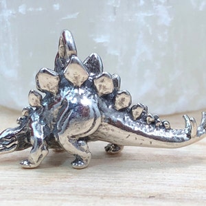 Stegosaurus Charm, Dinosaur Charm, Paleontologist Charm, Sterling Silver Dinosaur Charm, Animal Lover