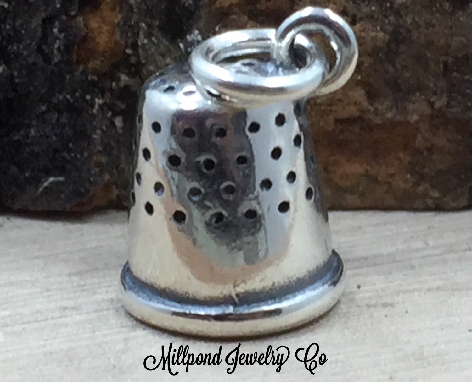 Thimble Charm Sewing Charm Seamstress Charm Sterling Silver Etsy