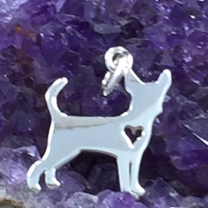 Boston Terrier Anhänger - 11x10mm Charm Aus 925 Sterling Silber
