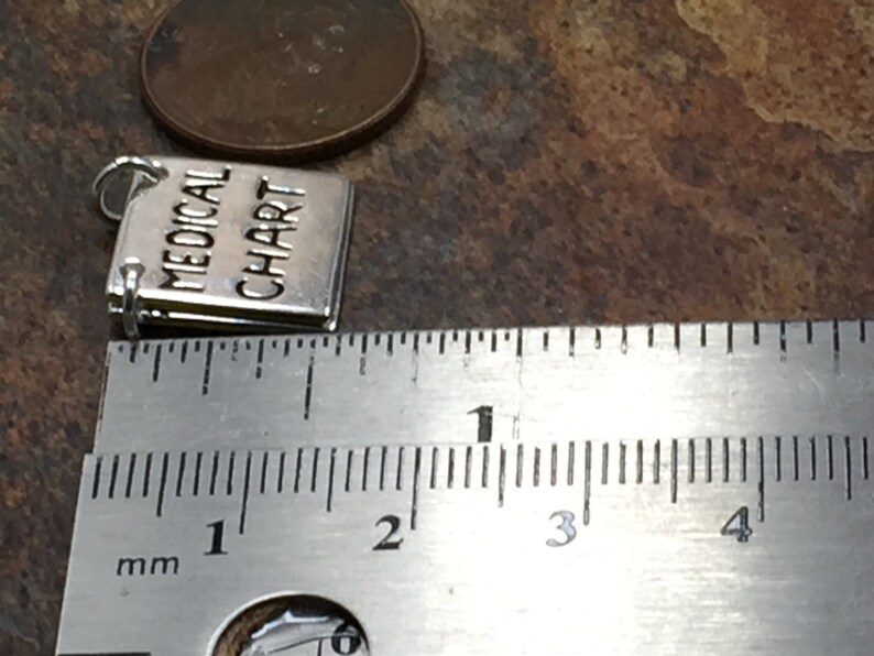 Medical Chart Charm Medical Chart Pedant Medical Charm Etsy