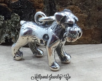 Schnauzer Charm, Schnauzer Pendant, Schnauzer Lover, Dog Lover, Dog Charm, Sterling Silver Charm, Sterling Silver Pendant, PS3157