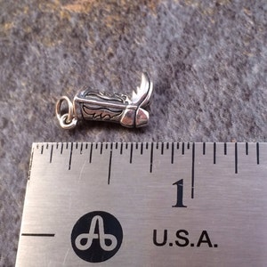 Boot Charm, Boot Pendant, Cowboy Boot Charm, Cowboy Boot Pendant, Western Charm, Western Pendant, Sterling Silver Charm, 1 Piece image 4