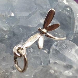 Dragonfly Charm, Sterling Silver Dragonfly Charm, Dragon Pendant, Sterling Silver Charm, TINY Dragonfly Charm