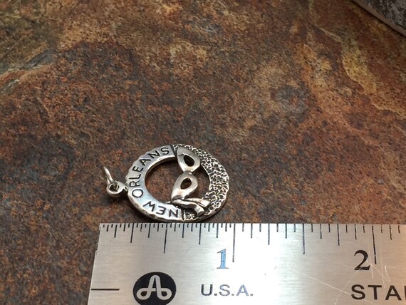 New Orleans with Mardi Gras Mask Charm Sterling Silver - Made in the USA New Orleans with Mardi Gras Mask Charm Sterling Silver - Made in the USA