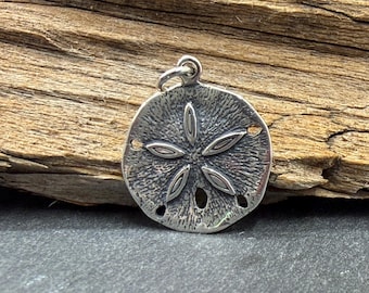Sand Dollar Charm, Sand Dollar Pendant, Sterling Silver Sand Dollar, Beach Charm, Beach Pendant, Ocean Charm, Ocean Pendant