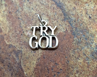 Tiffany & Co. Vintage Rare Try God Reiki Charged Pendant Sterling