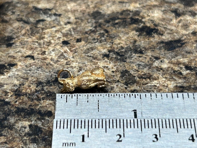 Bronze 3D Cat Pendant, Cat Charm, Kitten Charm, Kitty Charm, Cat Charm, Bronze Cat Charm, Animal Lover Charm, Animal Charm image 5