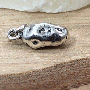 Potato Charm, Potato Pendant, Sterling Silver Charm, Vegetable Charm, Food Charm, Vegetarian Charm, Gardener Charm, Farmer Charm