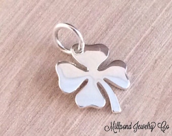 Four Leaf Clover Charm, Sterling Silver Four Leaf Clover, Four Leaf Clover Pendant, Sterling Silver Pendant, Sterling Silver Charm, PS0172
