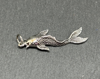 Sterling Silver Koi Charm, Fish Charm, Koi Charm, Fish Charm, Koi Pendant, Good Luck Charm, Good Luck Pendant, Sterling Silver Charms