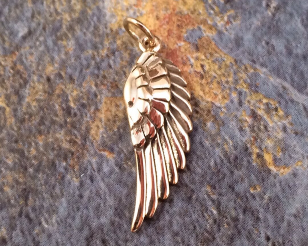 Angel Wing Charm Angel Wing Pendant Bronze Angel Wing Charm Etsy