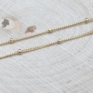 Necklace Chain, Replacement Chain, Gold Filled Chain, Saturn Curb Chain, Necklaces, 18 Inch Chain