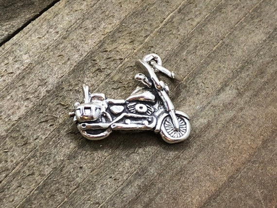 Motorcycle Sterling Silver Bike Charm Motorcycle Sterling Silver Bike Charm