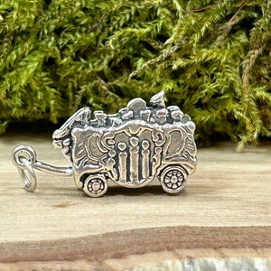 Circus Wagon Charm, Circus Wagon Pendant, Circus Charm, CircusPendant, Sterling Silver Charm