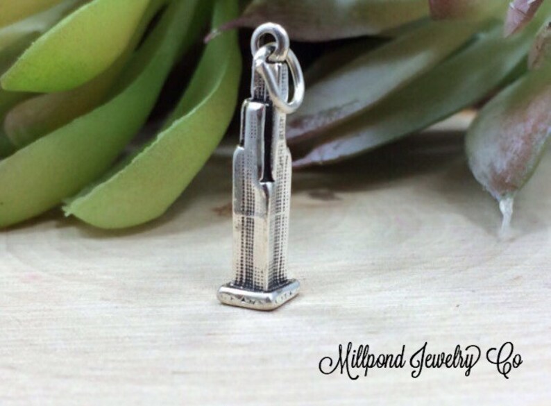 Sterling Silver Pendant Chicago Tower Charm Chicago Chicago Tower PS06121 Sterling Silver Charm