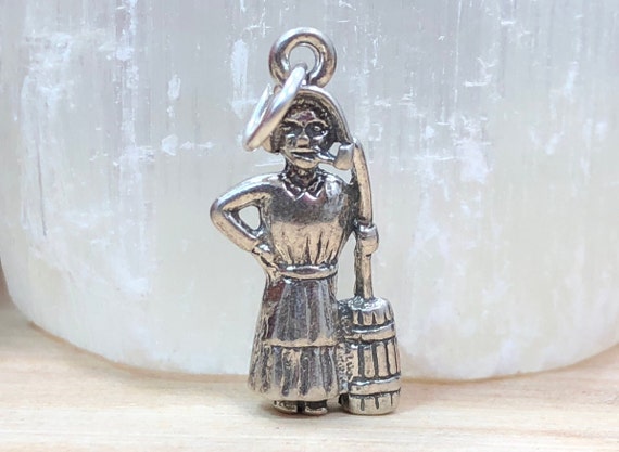 Barn Charm Sterling Silver Antiqued Finish Barn Charm Sterling Silver Antiqued Finish