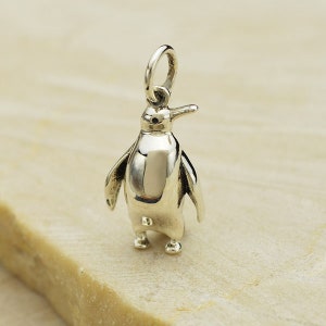Penguin Charm, Penguin Pendant, Sterling Silver Penquin Charm, Animal Lover Charm, Animal Charm