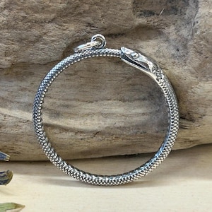 Sterling Silver Ouroboros Pendant, Ouroboros  Charm, Ouroboros Sterling Silver Charm, Talisman Charm, Ouroboros Snake Charm, Mystical Charm