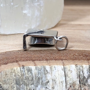Graduation Cap Charm, Graduation Hat, Graduation Charm, Graduation Pendant, Sterling Silver Charm
