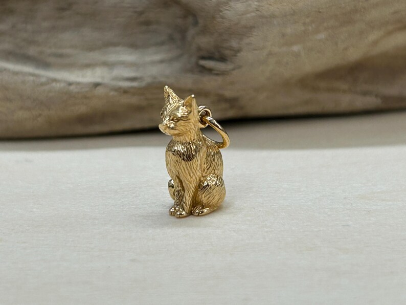 Bronze 3D Cat Pendant, Cat Charm, Kitten Charm, Kitty Charm, Cat Charm, Bronze Cat Charm, Animal Lover Charm, Animal Charm image 3