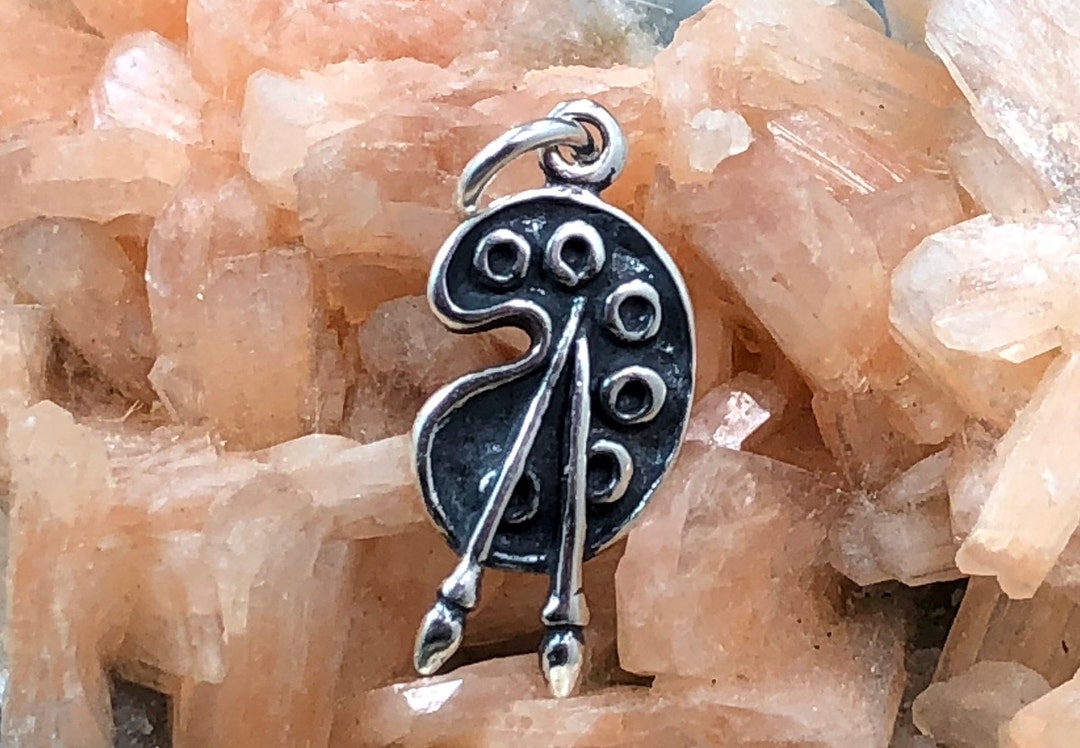 Paint Brush Charm Paint Brush and Palette Charm Painter Etsy